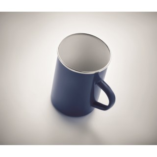 Taza metal con capa de esmalte personalizada